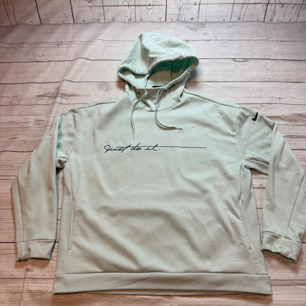 Nike "Just Do It" Pullover Hoodie Sweater Teal Women's Size Medium‎